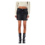 Isabel Marant Étoile Stessy Mini Kjol Svart Denim Black, Dam