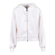 Tommy Hilfiger Avslappnad Bomullsblandning Sweatshirt Beige, Dam