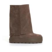 Casadei Beige Mocka Kil Ankelboots Beige, Dam