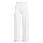 Polo Ralph Lauren Damers Vita Wide Leg Jeans White, Dam