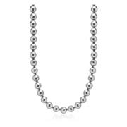 Nialaya 10mm Metallic Pearl Necklace with Silver Gray, Herr