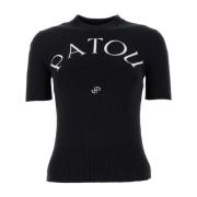 Patou Svart Bomullsblandning T-shirt Black, Dam