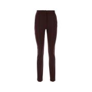 Sportmax Stretch Skinny Choklad Nylon Byxa Brown, Dam