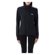 Y-3 Svart Stickat 3-Striped Track Top Black, Dam