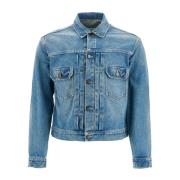 Maison Margiela Sliten Denim Boxy Cut Jacka Blue, Herr