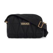 Versace Quiltad V Mönster Kameraväska Black, Herr