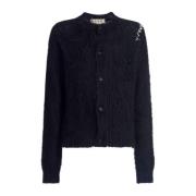 Marni Mjuk Mohair Stickad Kofta Black, Herr