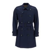 Burberry Heritage Kensington Trench Coat Blue, Herr