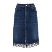 Stella McCartney Klassisk Denimkjol Blue, Dam