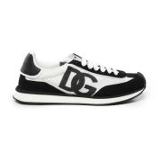 Dolce & Gabbana Vita Svarta Sneakers med Logotyp White, Herr