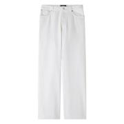 A.p.c. Minimalistiska bomullbyxor White, Dam