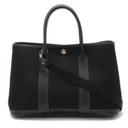 Hermès Vintage Pre-owned Canvas axelremsvskor Black, Dam