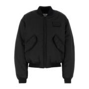 Marine Serre Moire Bomber Jacket Black, Dam