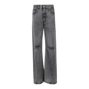 MM6 Maison Margiela Klassiska denimjeans med fem fickor Gray, Dam