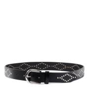 Isabel Marant Studded Svart Läderbälte Black, Dam