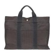 Hermès Vintage Pre-owned Canvas handvskor Gray, Dam