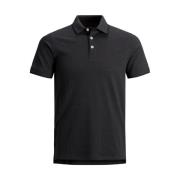 Jack & Jones Polo T-shirt Kortärmad Bomullskollektion Black, Herr