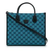 Gucci Vintage Pre-owned Canvas gucci-vskor Blue, Dam