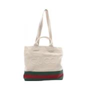 Gucci Vintage Pre-owned Canvas gucci-vskor Beige, Dam