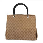 Gucci Vintage Pre-owned Canvas handvskor Brown, Dam