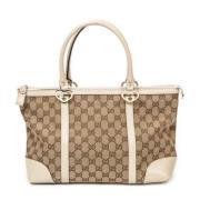 Gucci Vintage Pre-owned Canvas gucci-vskor Beige, Dam