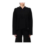 Twinset Huvtröja med pärlor Black, Dam