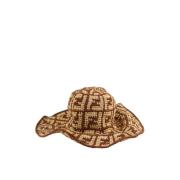 Fendi Vintage Pre-owned Bomull hattar-och-kepsar Brown, Unisex