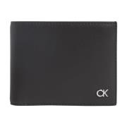 Calvin Klein Svart Bifold Plånbok med Myntficka Black, Herr