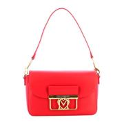 Love Moschino Stiliga Axelväskor för Kvinnor Red, Dam