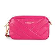 Lancaster Soft Matelassé Dragkedja Mini Smartphone Fodral Pink, Dam