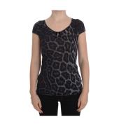 Roberto Cavalli Stilig Leopard Modal Topp Gray, Dam