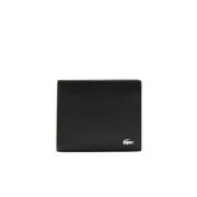 Lacoste Slimmad Billfold Italienskt Läder Plånbok Black, Herr