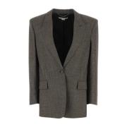 Stella McCartney Broderad Ull Oversize Blazer Gray, Dam