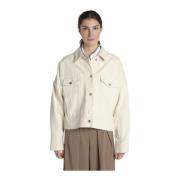 3.1 Phillip Lim Ivory Denim Jacka Beige, Dam