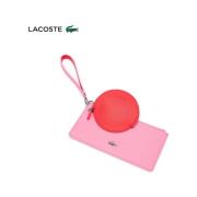 Lacoste Rund plånbok med dragkedja och handledsrem Pink, Dam