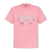 Balenciaga T-shirt med logotyp Pink, Dam