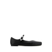 Alexander Wang Svarta läder Mary Jane ballerinaskor Black, Dam