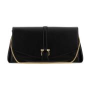 Salvatore Ferragamo Stilren Svart Läder Crossbody-väska Black, Dam