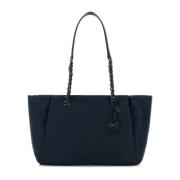 Michael Kors Stilren Navy Blue Nylon Shoppingväska Blue, Dam