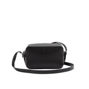 Lacoste Stilfull Unisex Läder Crossbody Väska Black, Dam