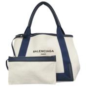 Balenciaga Vintage Pre-owned Canvas handvskor White, Dam