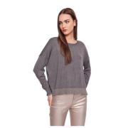 Gaudi Grundläggande Rund Hals T-shirt Gray, Dam