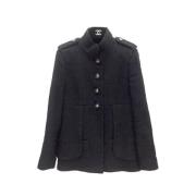 Chanel Vintage Pre-owned Polyester ytterklder Black, Dam