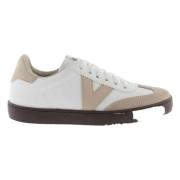 Victoria Berlin Cyklist Effekt Läder & Mocka Sneakers White, Dam