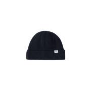 C.p. Company Räfflad Re-Wool Beanie i Svart Blue, Unisex