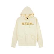 Pleasures Hoodie med huva och tryck Beige, Herr