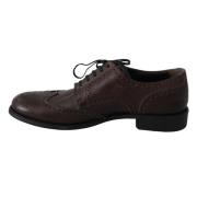 Dolce & Gabbana Elegant Derby Brogues i brunt läder Brown, Herr