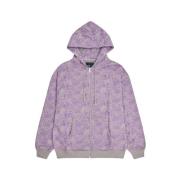 Rassvet Dragkedja Hoodie Stickad Purple, Herr