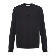 Stone Island Sweatshirt med logotyp Black, Herr