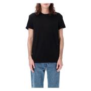 Golden Goose Distressed T-shirt för en trendig look Black, Herr